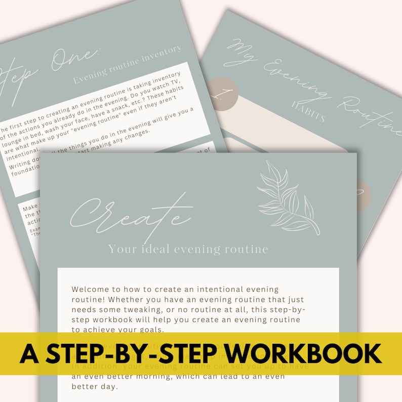 Creating A Night Time Routine Pdf Nighttime Routine Planner Printable PDF, How to Plan Your Ideal Night ...