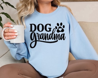 Sudadera amante de los perros, sudadera de la abuela del perro, sudadera de la nana del perro, ropa del corazón de la huella de la pata