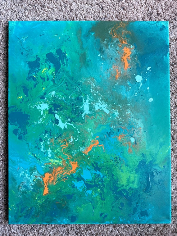 絵画 Acrylic Paint (Abstract Painting) Abstract Liquid Paintings - Etsy