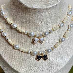 Beaded Bow Necklace