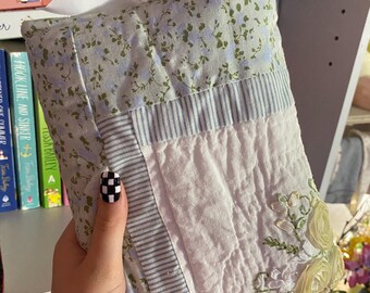 Clabby Quilted Bible Book Cover Sleeve Coquette Bow Padded Book