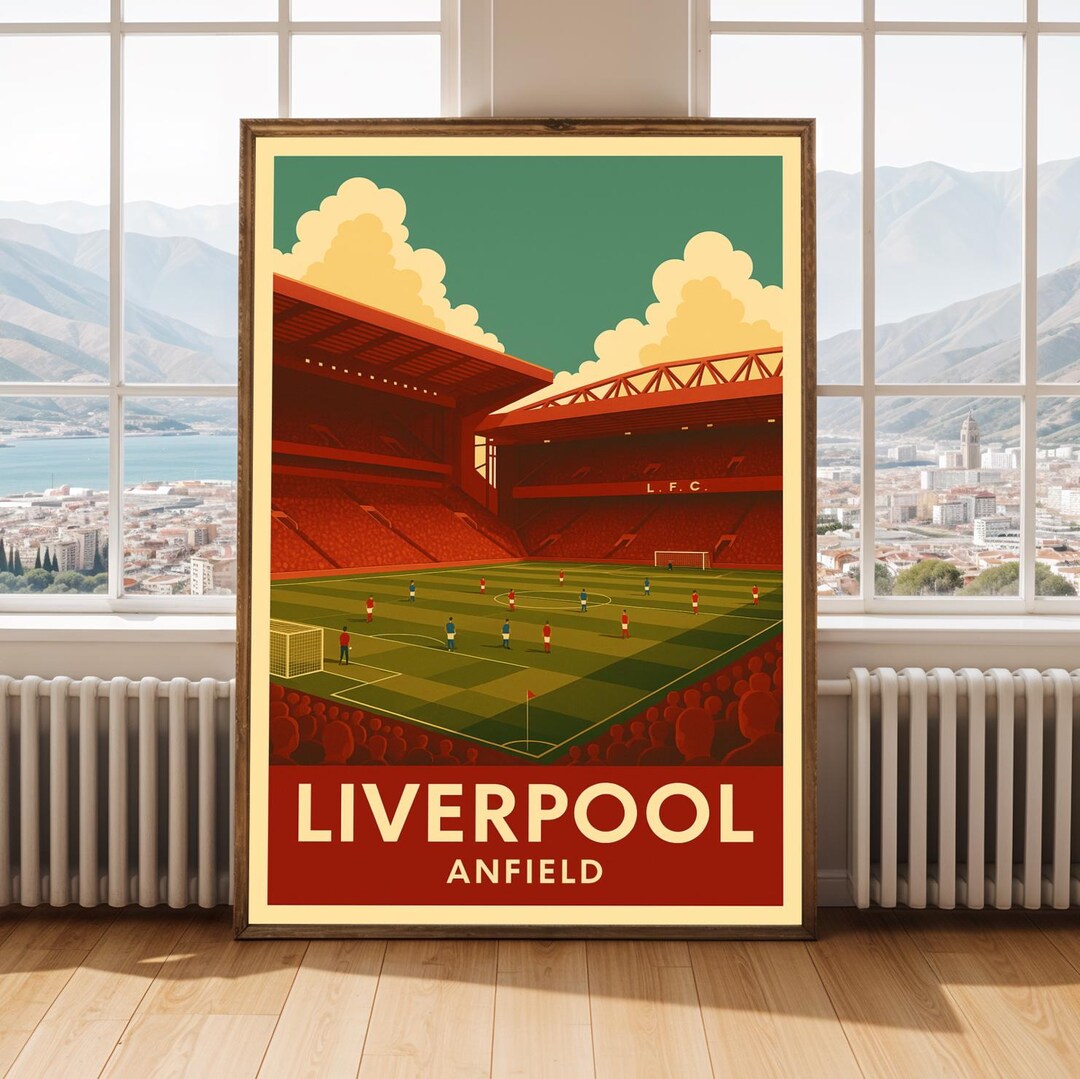 Liverpool Anfield Stadium Poster – Retro Football Art Print - Etsy