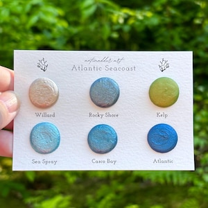 Atlantic Seacoast Dot Card - Sample-Sized Handmade Watercolors