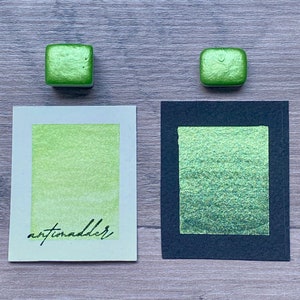 Australis - Shimmery Lime Green - Handmade Watercolor Paint