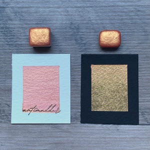 Alpenglow - Shimmery Orange Gold - Handmade Watercolor Paint