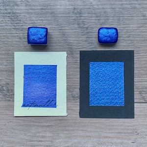 Nor&#39;easter - Shimmery Blue/Purple Handmade Watercolor Paint for Art, Lettering, Calligraphy, and Mixed Media - Gift Idea for Artists
