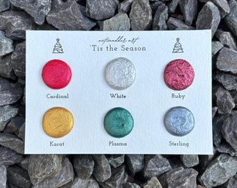 Carte à pois C'est la saison - aquarelles faites à la main de la taille d'un échantillon