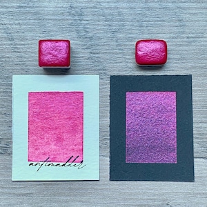 Red Maple - Shimmery Hot Pink - Handmade Watercolor Paint