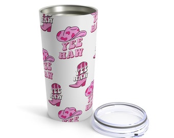 Pink Yeehaw Cowboy Tumbler 20oz