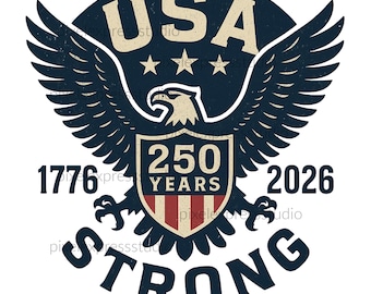 Águia comemorativa do 250º aniversário dos EUA em PNG | Design patriótico (Arquivo digital)