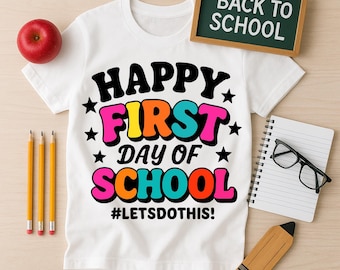 First Day of School PNG: Back to School Clipart (Digital Download)