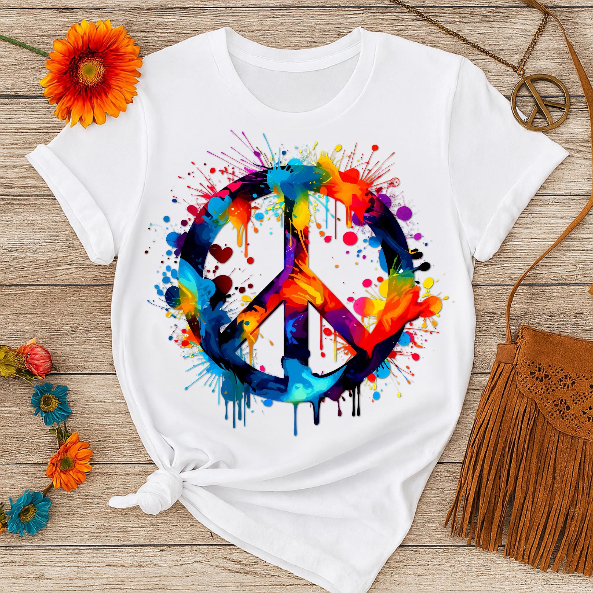 Peace Sign T Shirts - Etsy