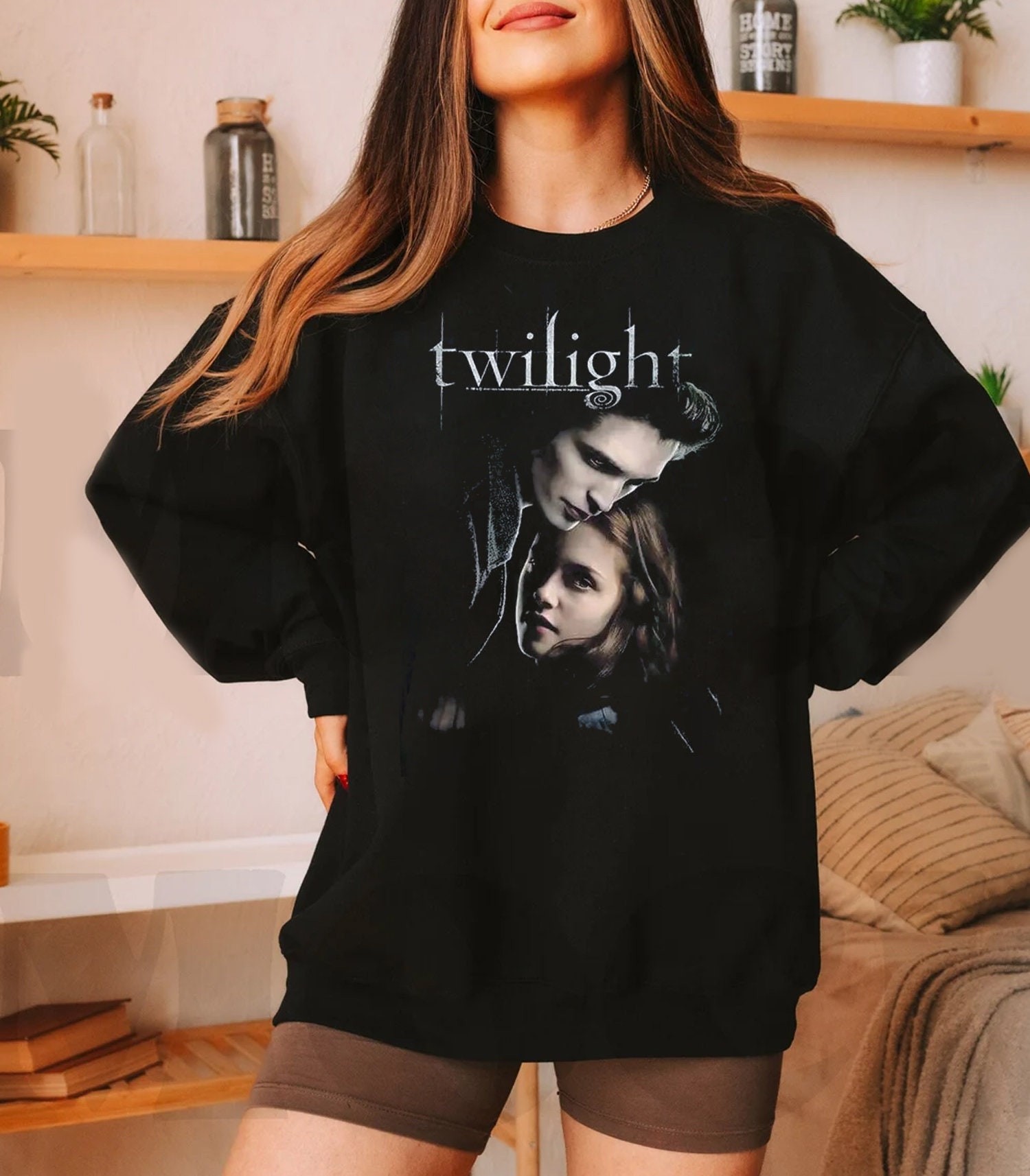 Twilight Edward Cullen Girly Shirt Hot Topic 2008 'You Are My Life Now'  Black