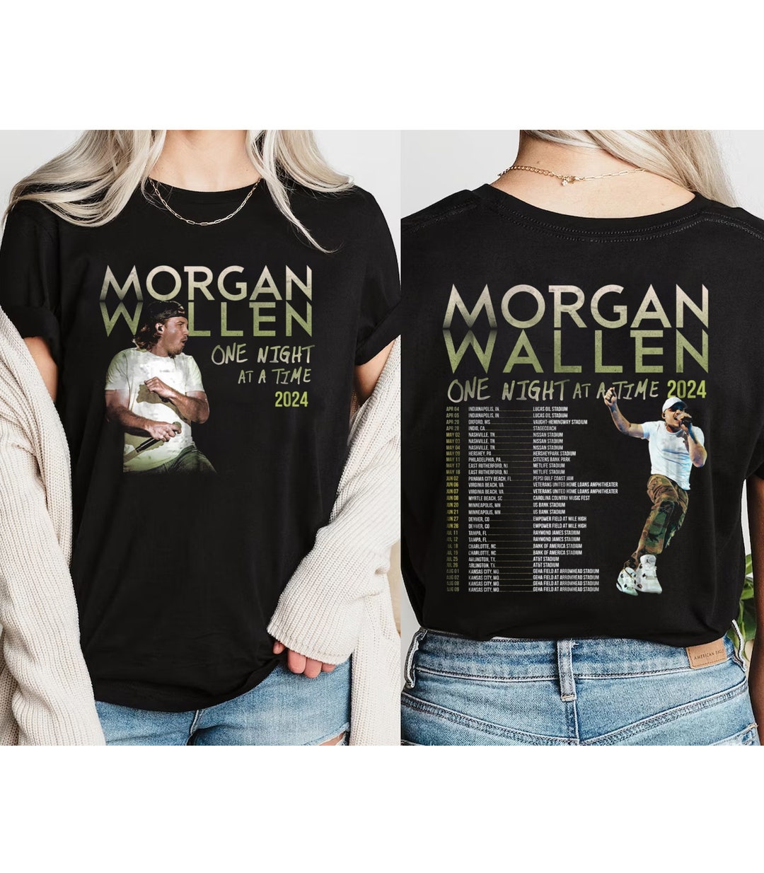 One Night at A Time Wallen 2025 Tour Shirt, Wallen 2025