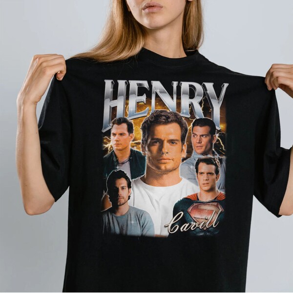 HENRY CAVILL Shirt, Henry Cavill Homage Tshirt, Henry Cavill Fan Tees, Henry Cavill Retro 90s Sweater, Henry Cavill Merch Gift