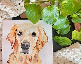 Custom Watercolor Pet Portrait