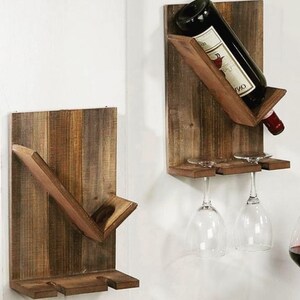 Handmade wooden wine rack