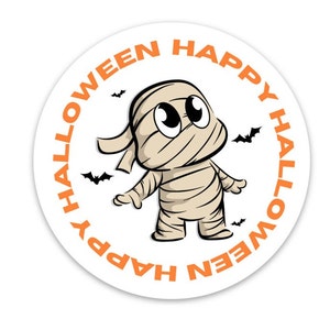 Happy Halloween Mummy Sticker