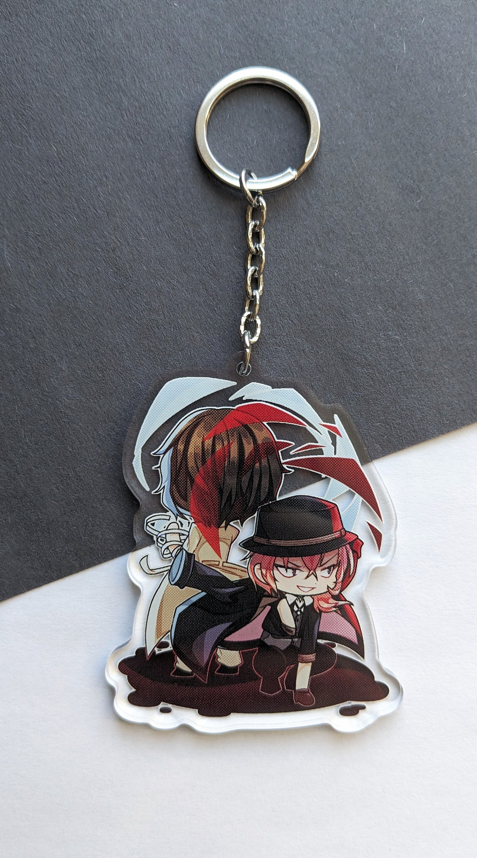 BSD Acrylic Keychains || Dazai & Chuuya || Soukoku - Etsy