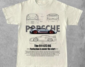 Porsche 911 GT3 RS Shirt - Classic Car Graphic Tee, Perfect for Car Enthusiasts, Stylish Boyfriend Gift Idea