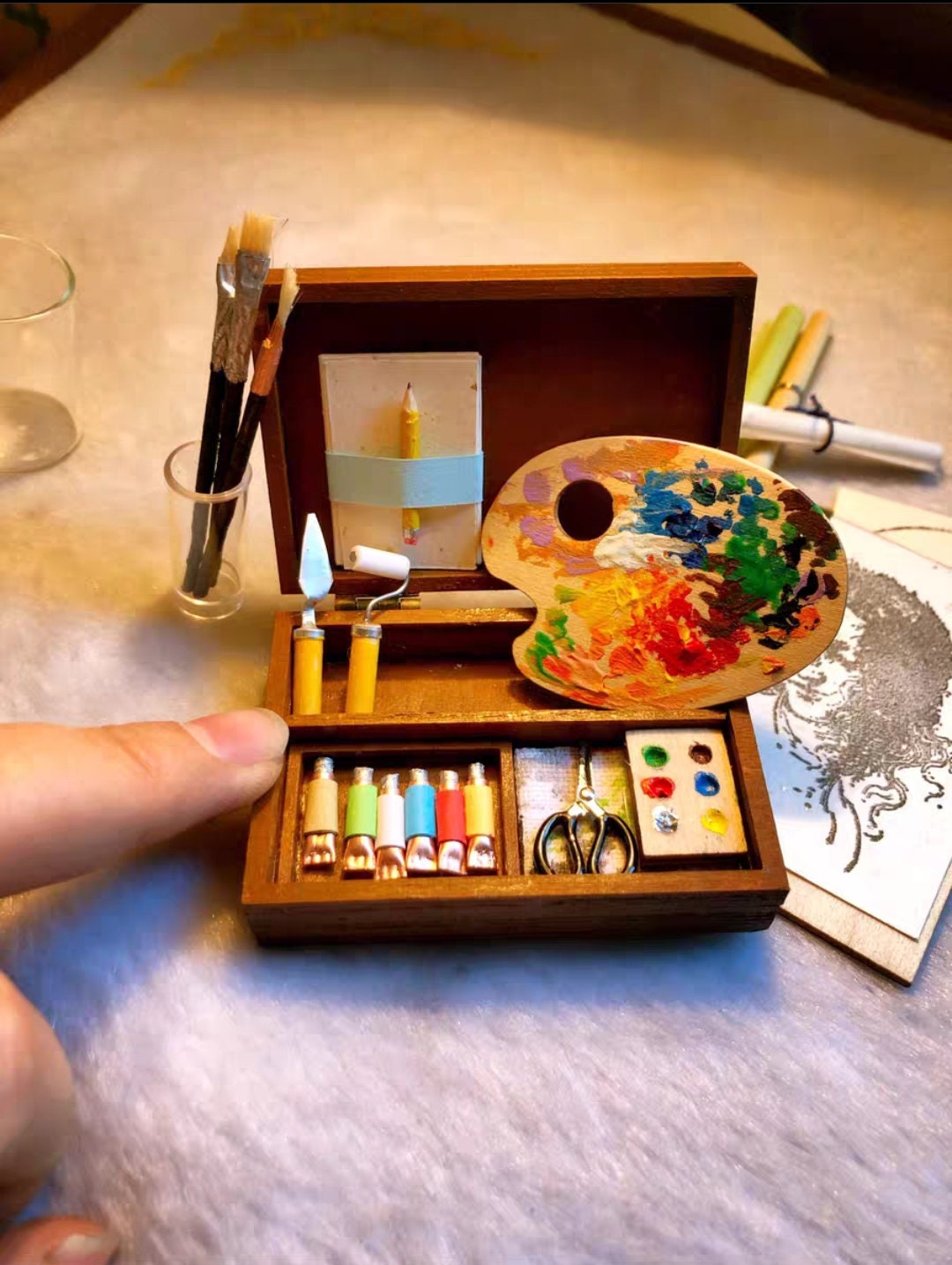 1/6 Scale Artist/ Art Tools/ Oil Painting for Etsy