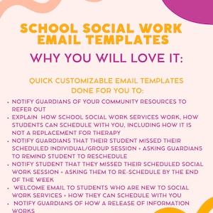 Email templates done for you-Google Document for School Social Workers and other School Mental Health Providers