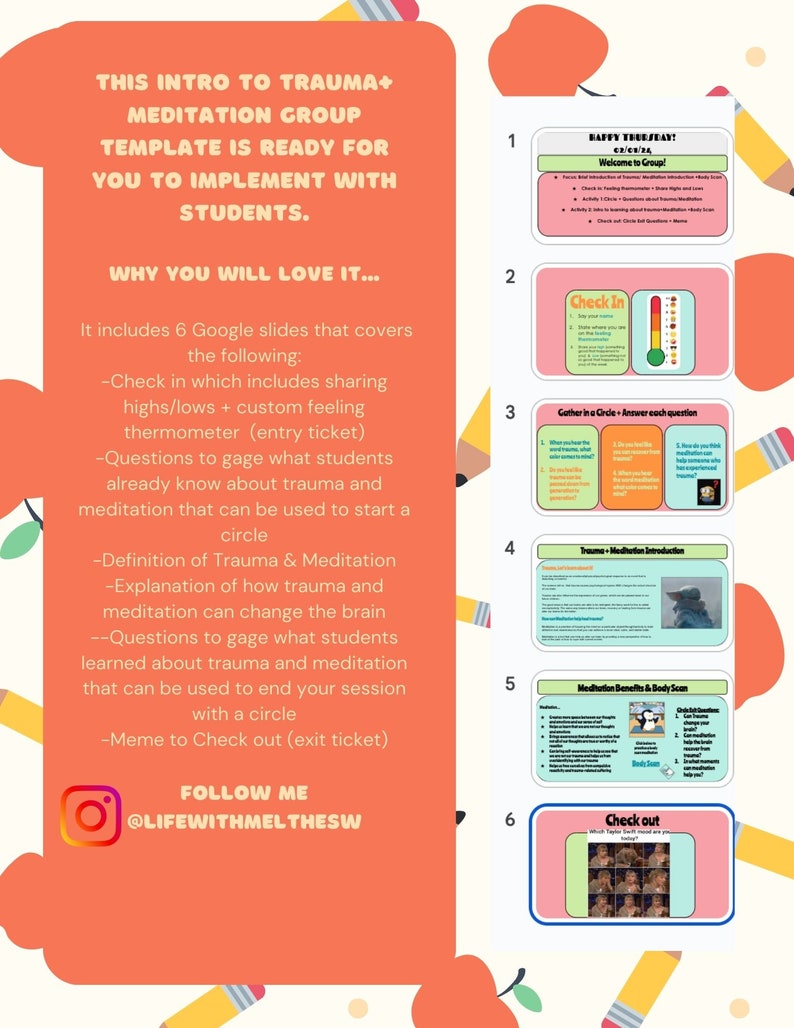 Intro to Trauma+ Meditation Group Template Slides-google Slides for ...