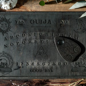 Ouija board, spirit board, mystical oracle, mystifying, wood game, halloween, talking board, freeshiping