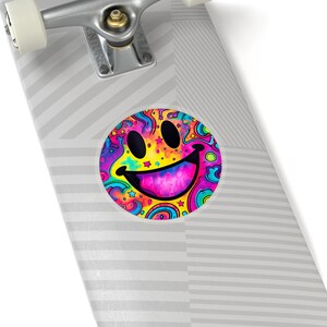 Smiley Face Sticker; Colorful - Etsy