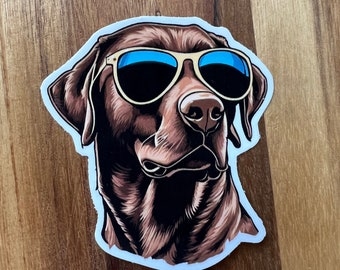 Redneck Chocolate Lab Vinyl Sticker