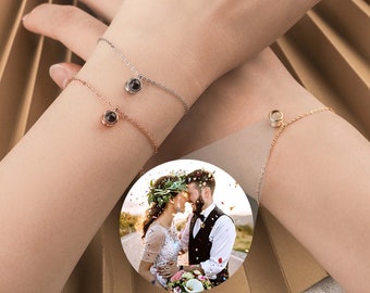 Regalos de amistad para amigas·Pulsera de proyección de fotos personalizada·Regalos para mejores amigas·Pulsera de fotos·Regalo conmemorativo·Pulsera de amistad