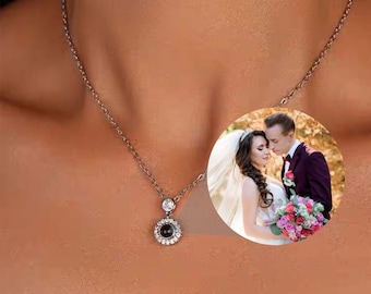 Photo Projection Necklace, Personalized Necklace, Memorial Gift, Gift for Her, Mom Necklace, Christmas Gift,Birthday Gifts for Mother