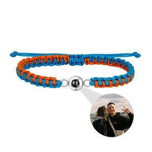 Pulsera de proyección de fotos, pulsera con imagen circular, pulsera personalizada, regalo de pulsera personalizado para Navidad, joyería fotográfica para ella/él C