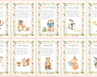 12 Classroom Behavior Praise Cards, Kindergarten and Elementary Student Encouragement Brag Posters, Printable Note From Teacher Reward Signs