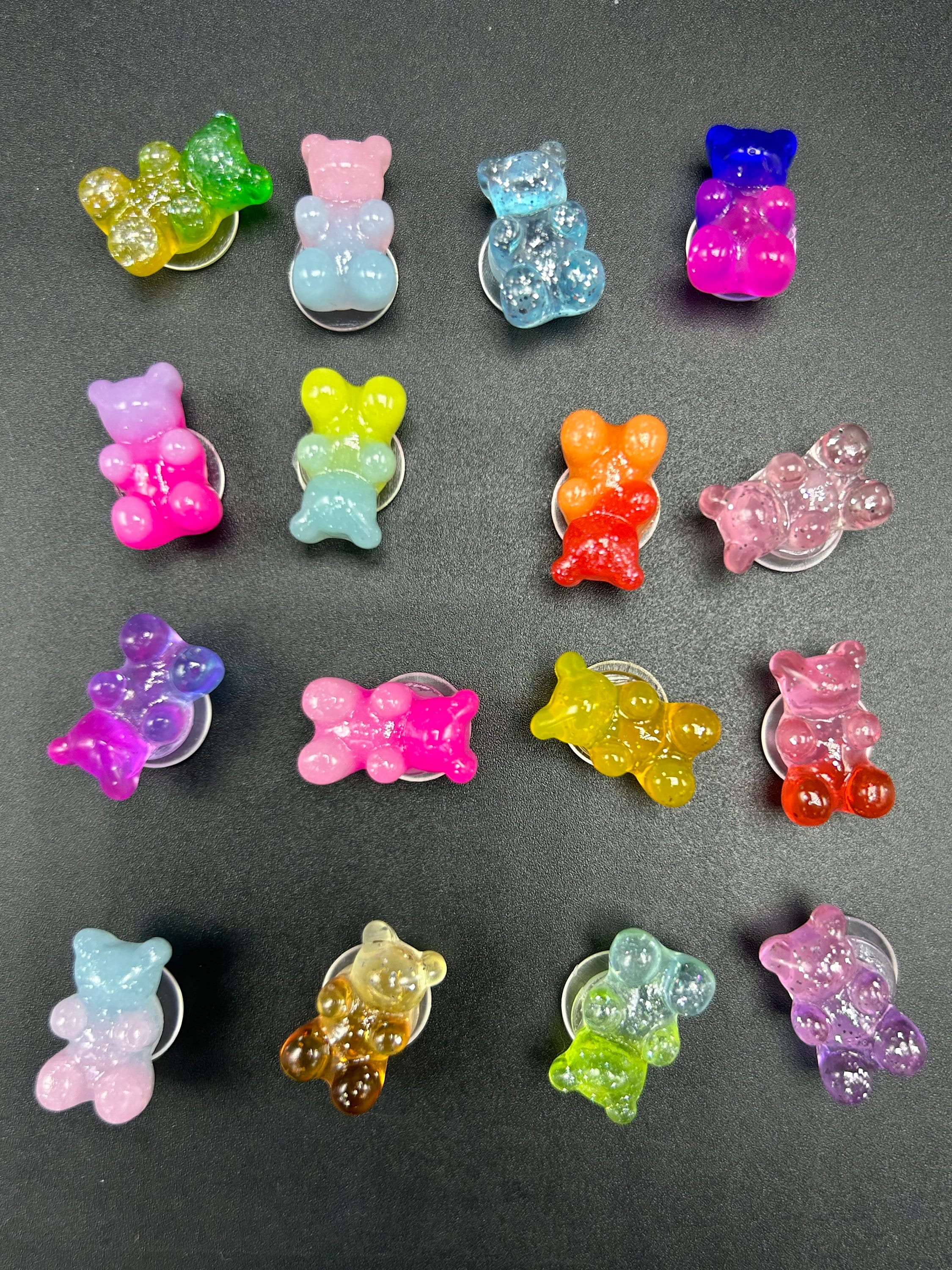 New❗️3D Gummy Bears Resin Croc Charms- Set Of 10 Jibbitz-USA SELLER-Handmade