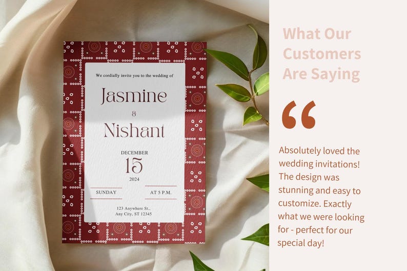 Bandhani Indian Wedding Invitation Template: Folk Art Design (PDF) - Etsy