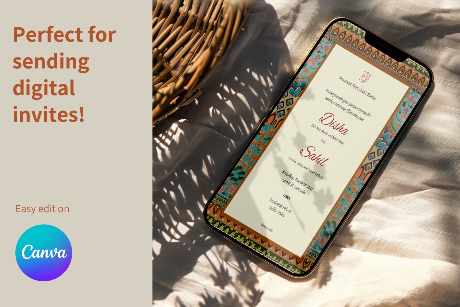 Editable Mangal Snanam Ceremony Invitation Video Template - Wish N Wed, image size:1500x1000