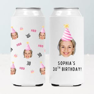 Personalized Can cooler, custom can cooler, 30th birthday decorations, 40th birthday party favors, custom party favors, 40th birthday gift