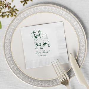 Custom Pet Cocktail Napkins, Dog Wedding Napkins, Custom Pet Cocktail Napkins, Customized Pet Napkins, Custom Pet Portrait Wedding Napkins