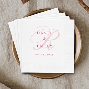 Custom wedding Napkins With Text , Cocktail Napkins, Rehearsal Dinner Napkins, Elegant Beverage Napkins, Wedding Cocktail Napkins