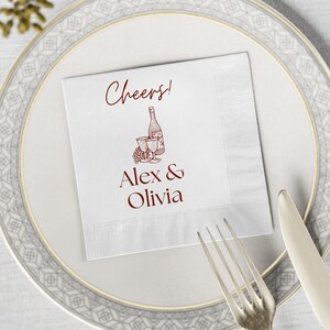 Personalized Wedding Napkins, Custom Napkins, Wedding Reception Napkins, Cocktail Napkins, Rehearsal Dinner, Modern Napkins