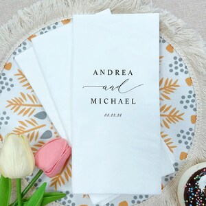 Custom Wedding Napkins With Text, Personalized Wedding Cocktail Napkins, Cocktail Napkins