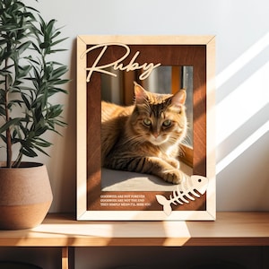 Personalized Pet Memorial Photo Frame, Engraved Dog Memorial Gift, Cat Memorial Gift, Picture Frame, Cat Lover, Pet Lover Sympathy Gift