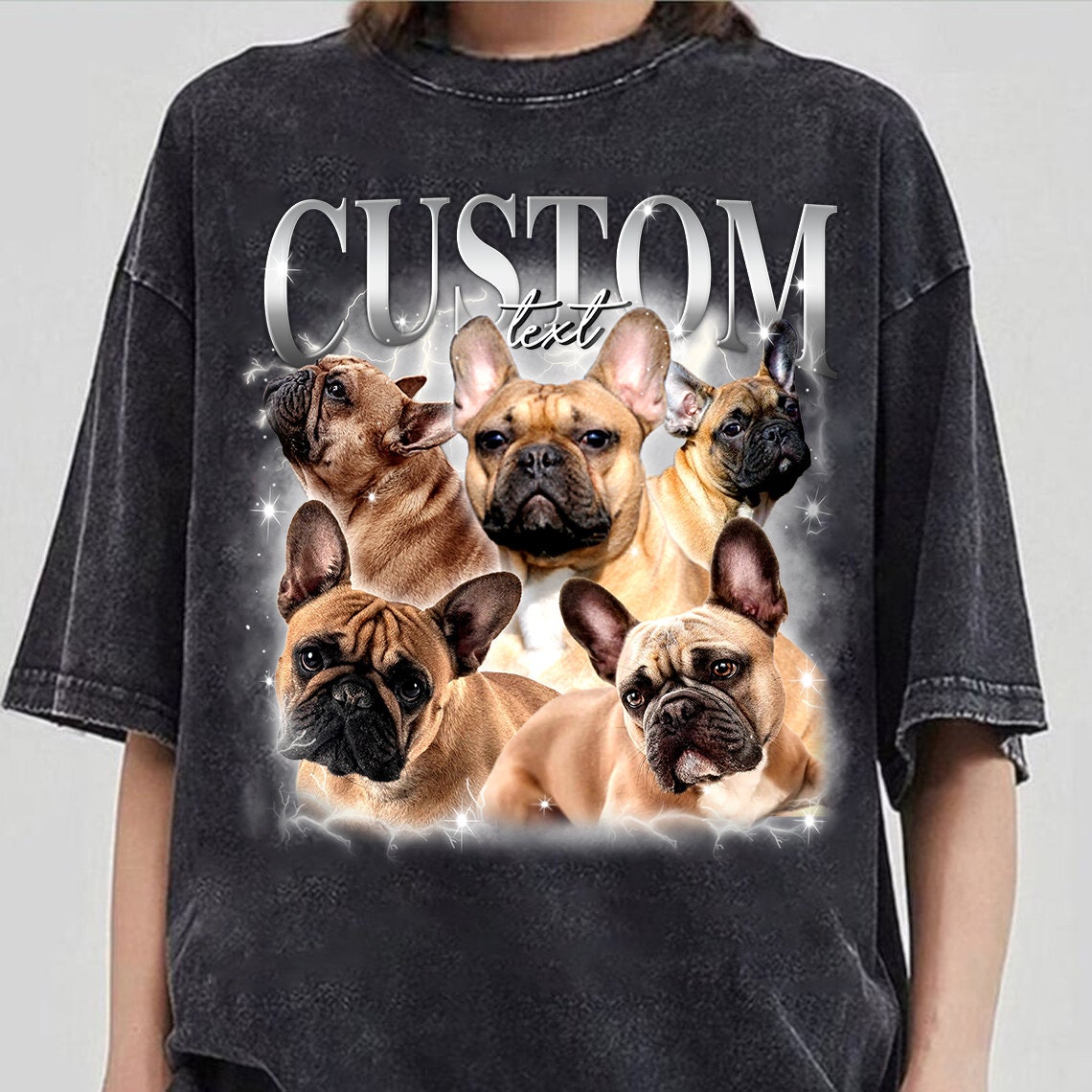 Vintage Custom Dog Shirt, Comfort Colors Retro Collage
