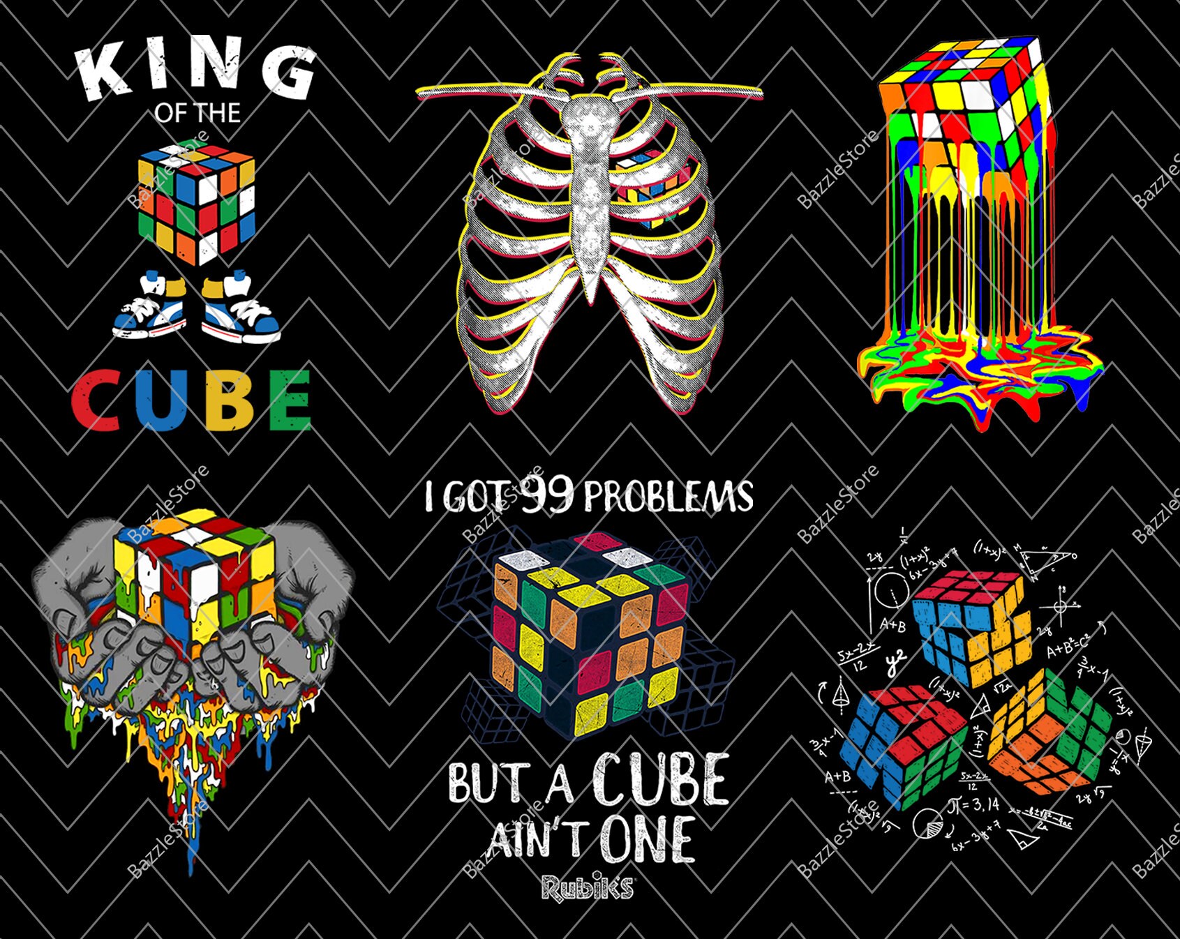 Melting Rubik Cube PNG Bundle, Rainbow Rubik Cube Png, Awesome Graphic ...