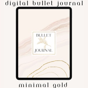 Minimal Gold - Digital Journal for iPad and Goodnotes, Bullet Journal, Planner
