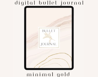 Minimal Gold - Digital Journal for iPad and Goodnotes, Bullet Journal, Planner