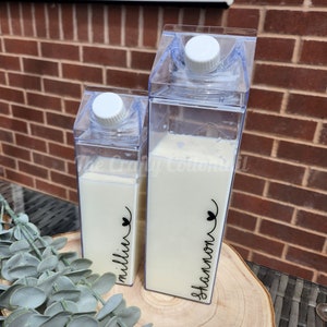 Personalised carton 500ml & 1000ml | kitchenware organisation storage fridge milk homeware office home juice custom