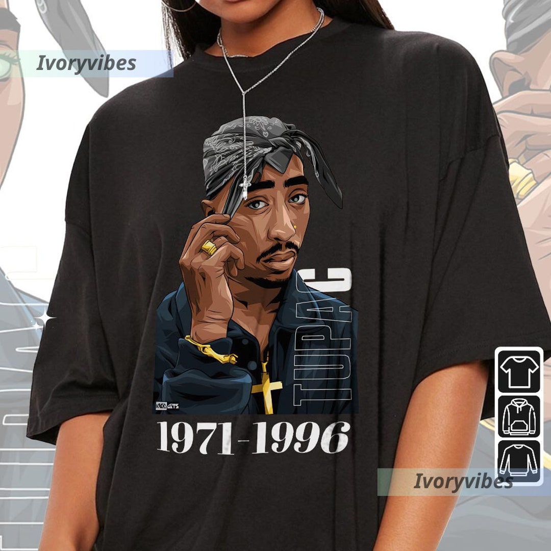 Tupac Rap Shirt K5 Tupac Shakur 90s Y2K Merch Vintage Rapper - Etsy