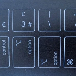 Black SticKeys Windows to Mac Keyboard Converter Stikers